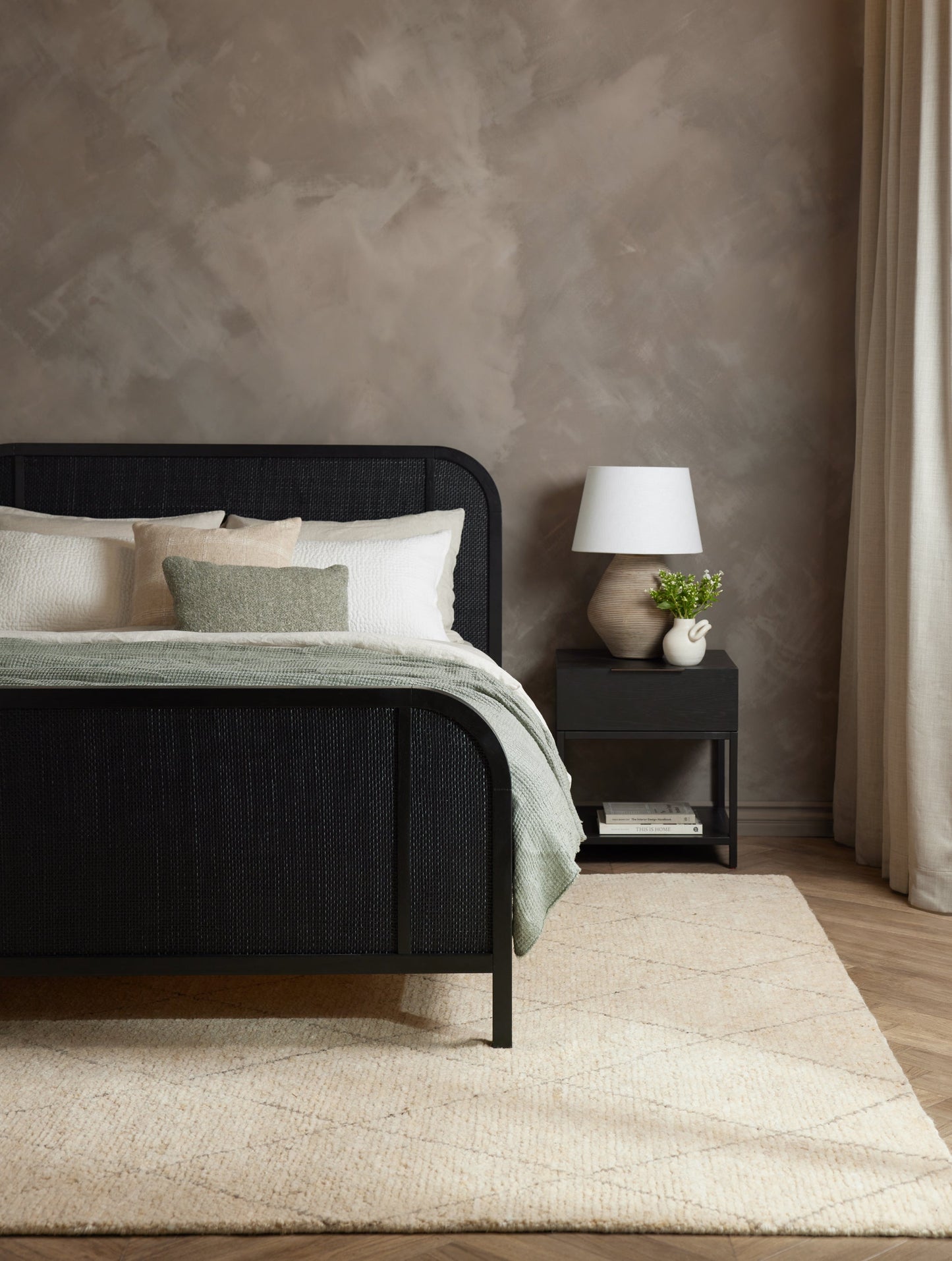 Oreiller en lin bouclé Manon