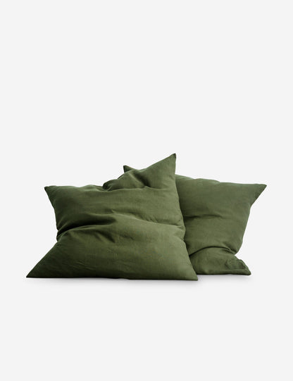 Taies d'oreiller européennes en lin (lot de 2) de Cultiver
