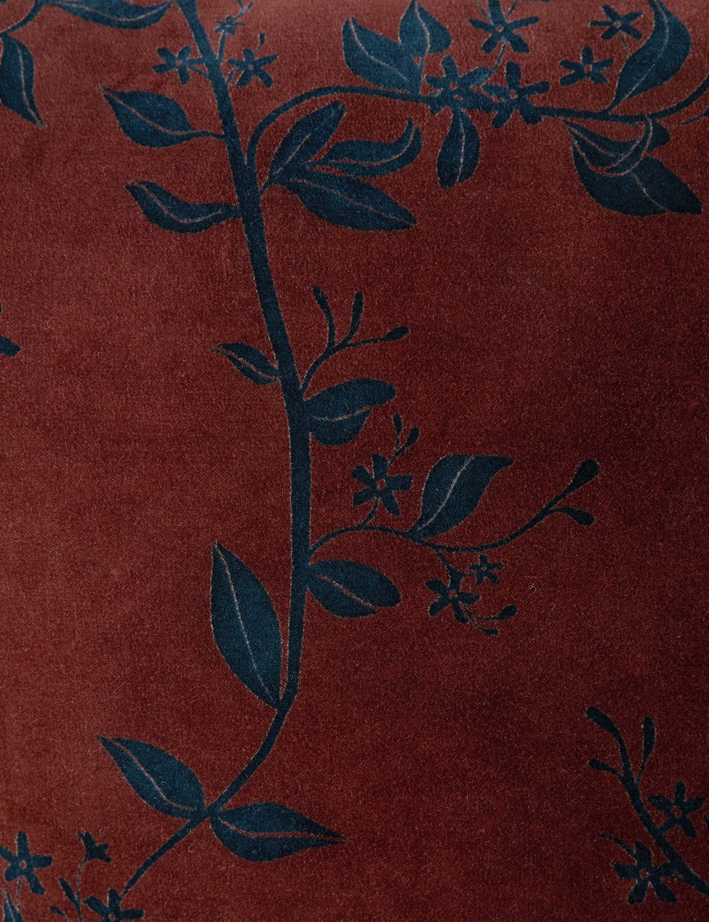 Coussin traversin en velours carmin