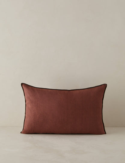 Oreiller en lin contrasté Carys