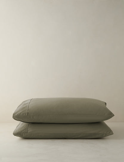 Taies d'oreiller Juna en percale lavée (lot de 2)