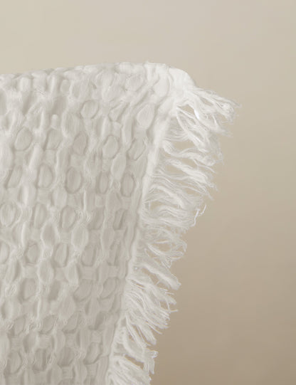 Taie d'oreiller Lenora en coton et lin texturé