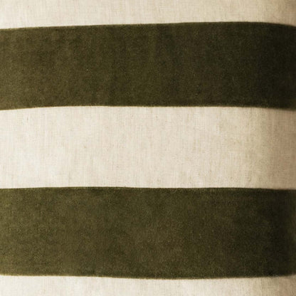 Oreiller à rayures en velours Borroto