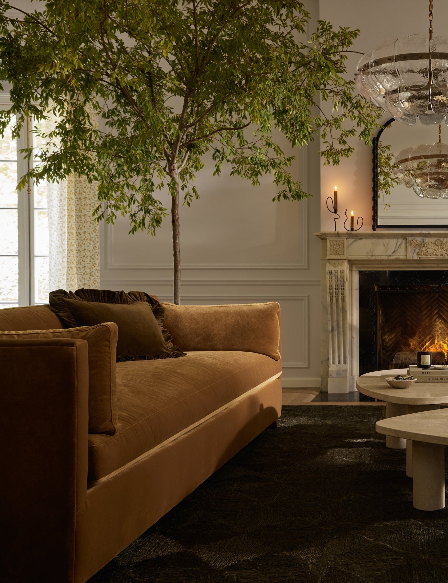 Oreiller en velours Mauree