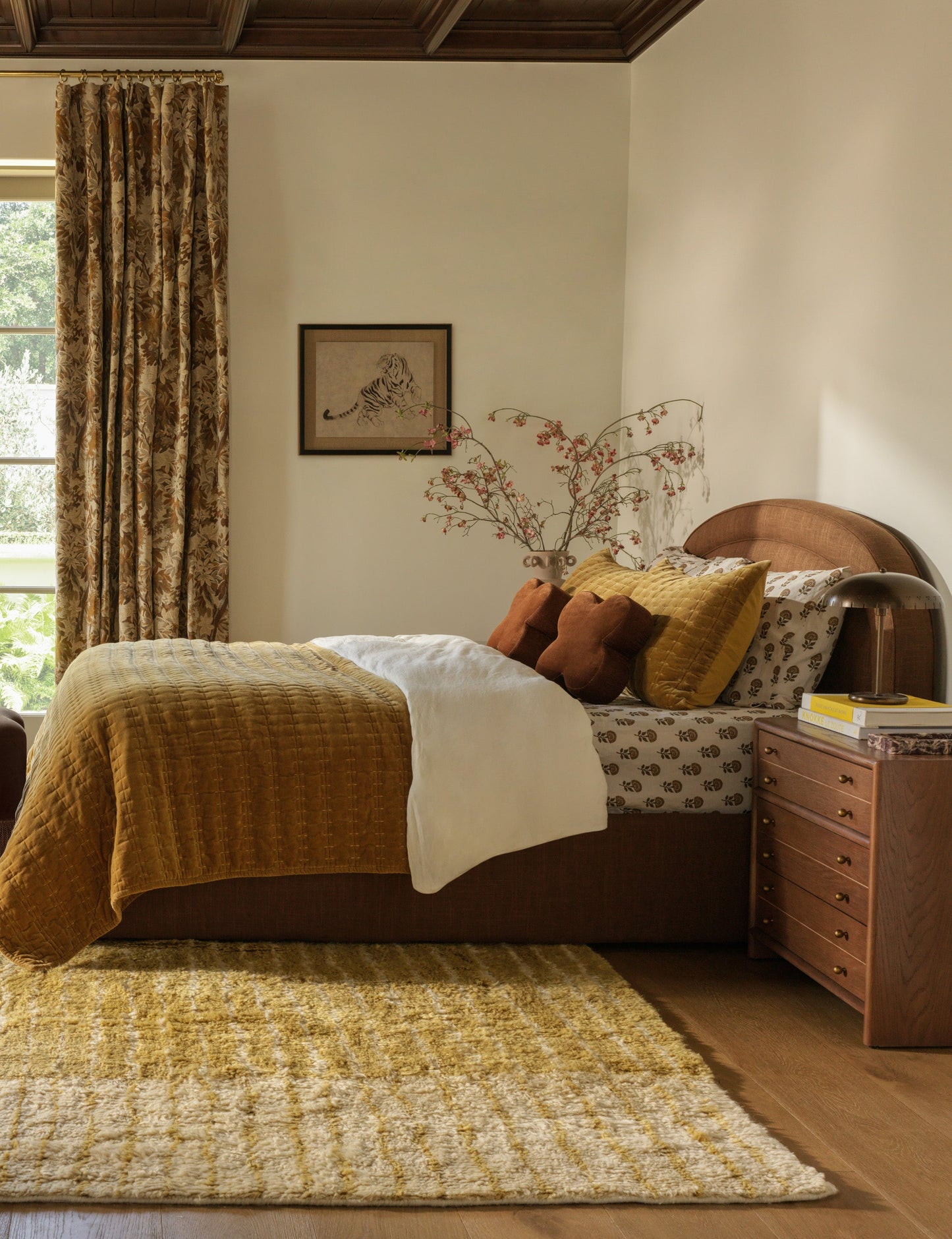 Taie d'oreiller matelassée en velours Anderson