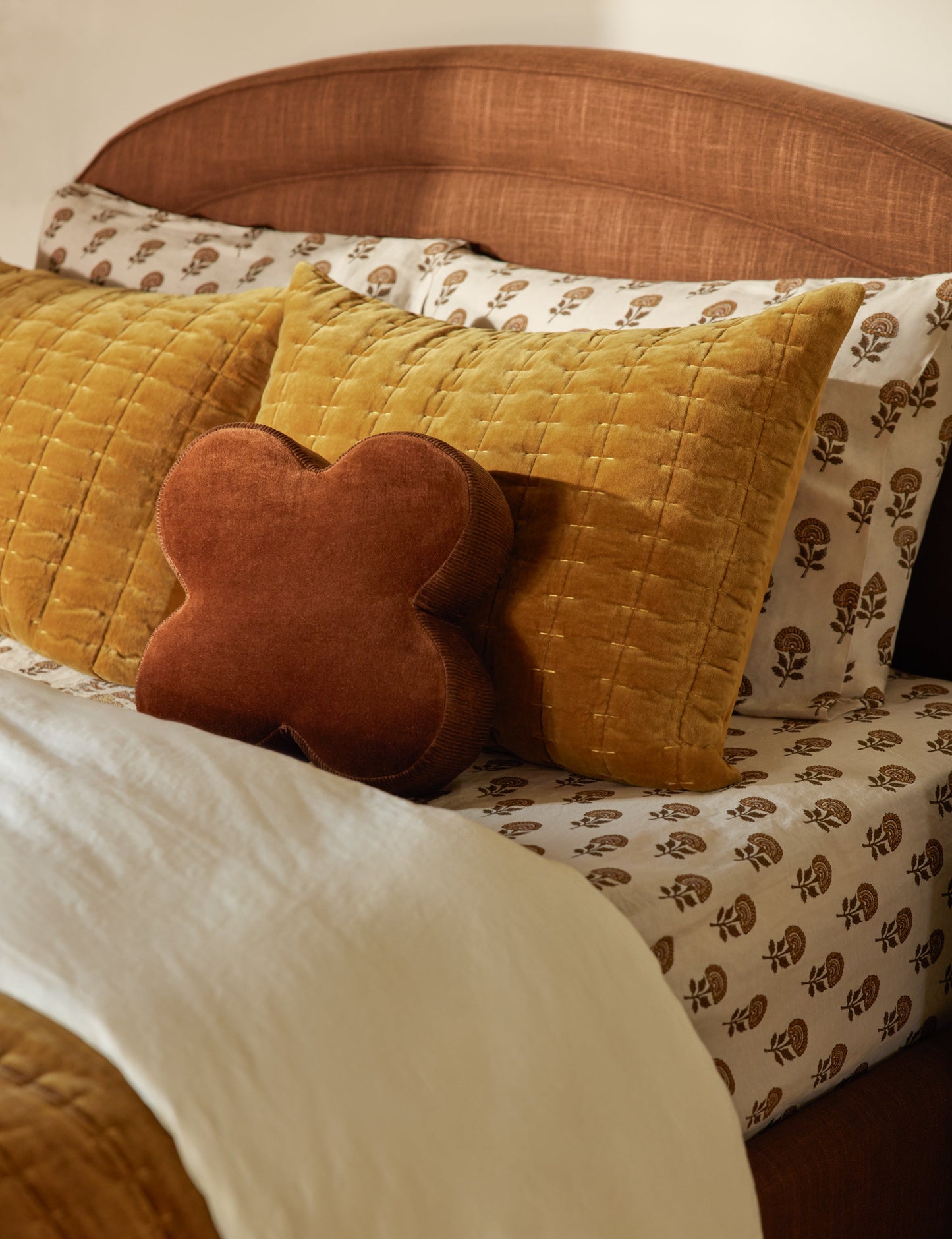 Ensemble de taies d'oreiller en lin et coton Langford