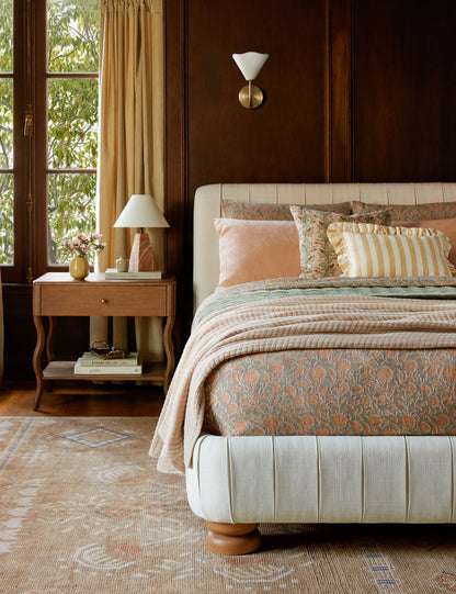 Oreiller à volants en lin Amaroso