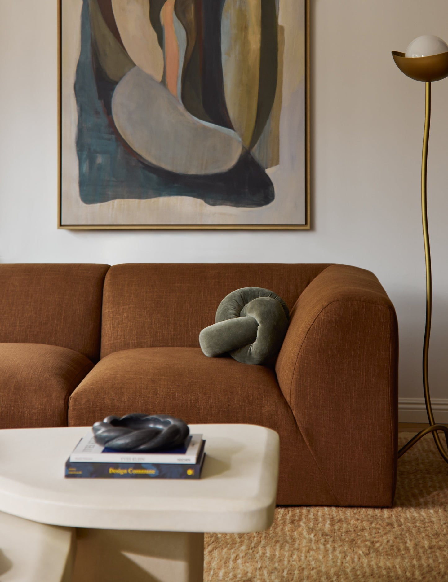 Oreiller en velours Dewey