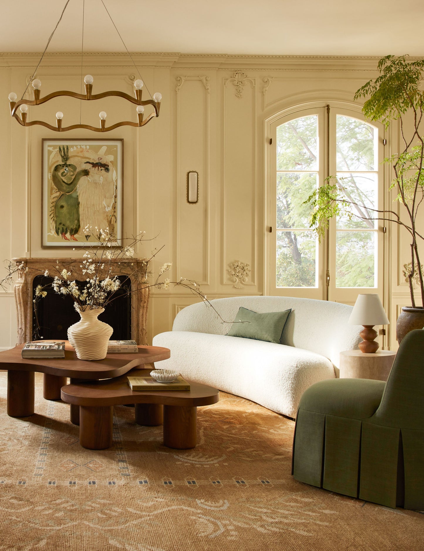 Oreiller en lin contrasté Carys