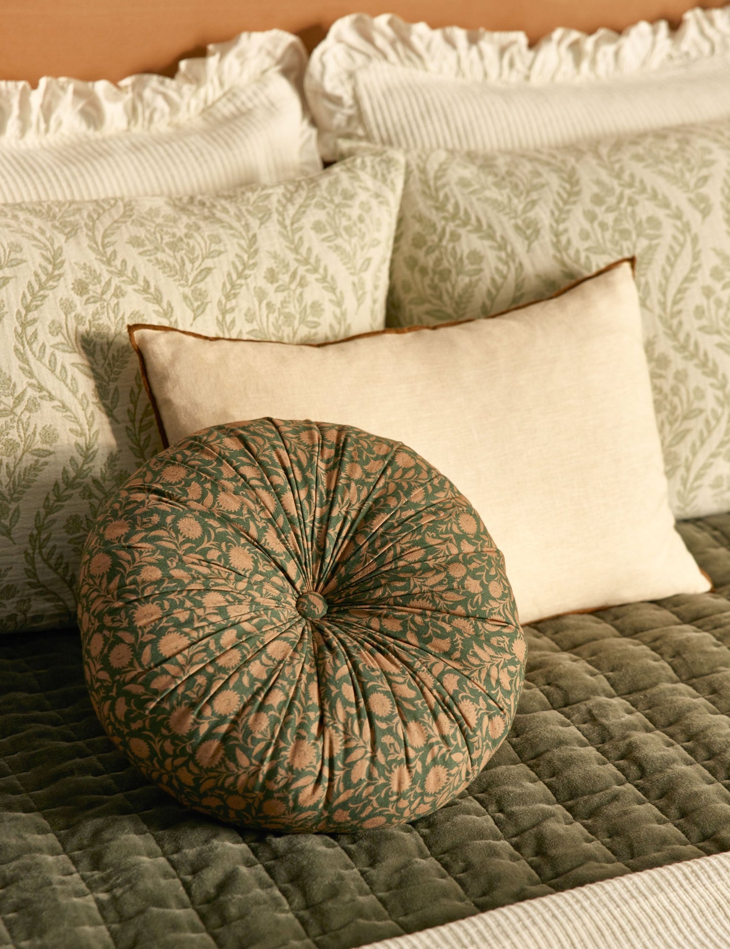 Oreiller en lin contrasté Carys