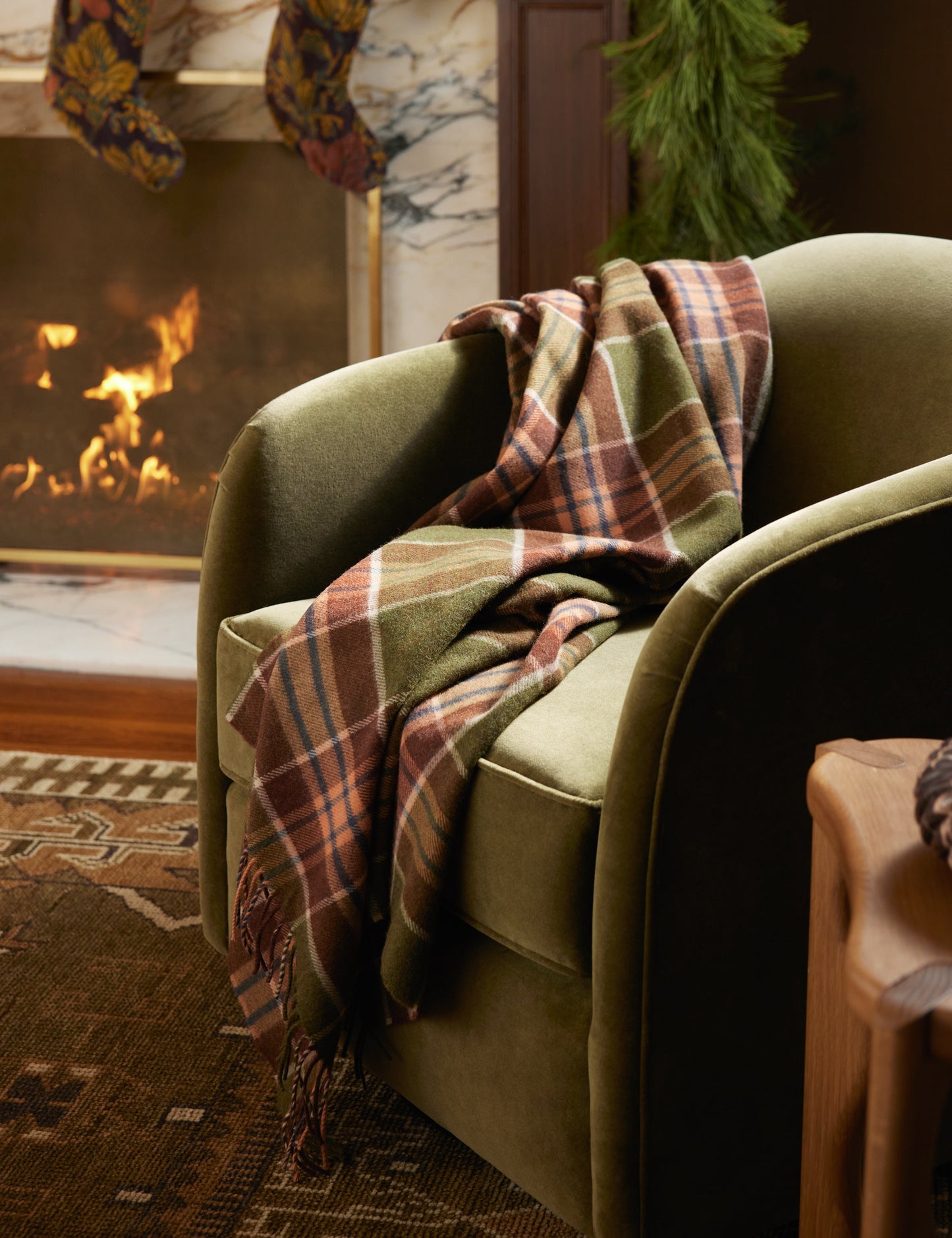 Plaid en laine d'agneau Holm