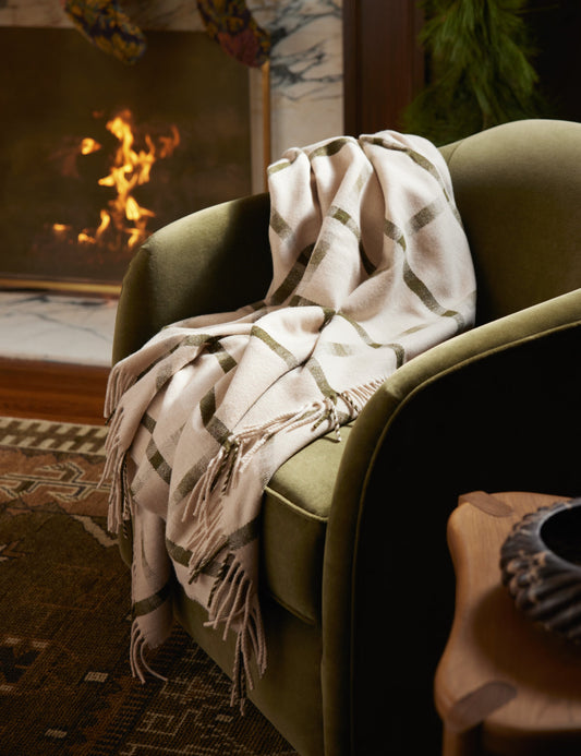 Plaid en laine d'agneau Atwood