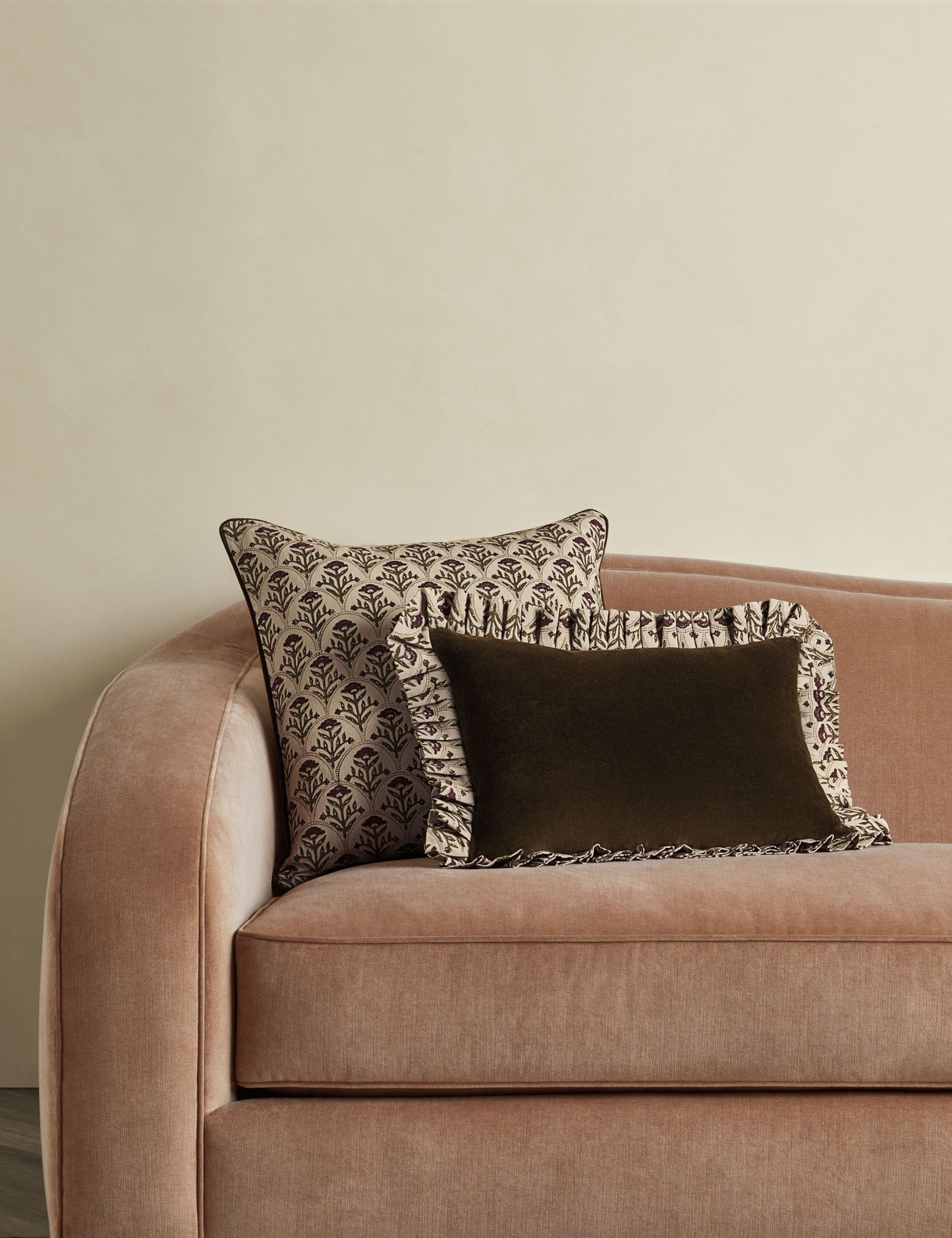 Oreiller en velours Alberta