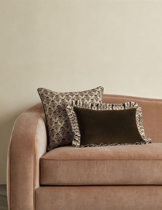 Oreiller en velours Alberta