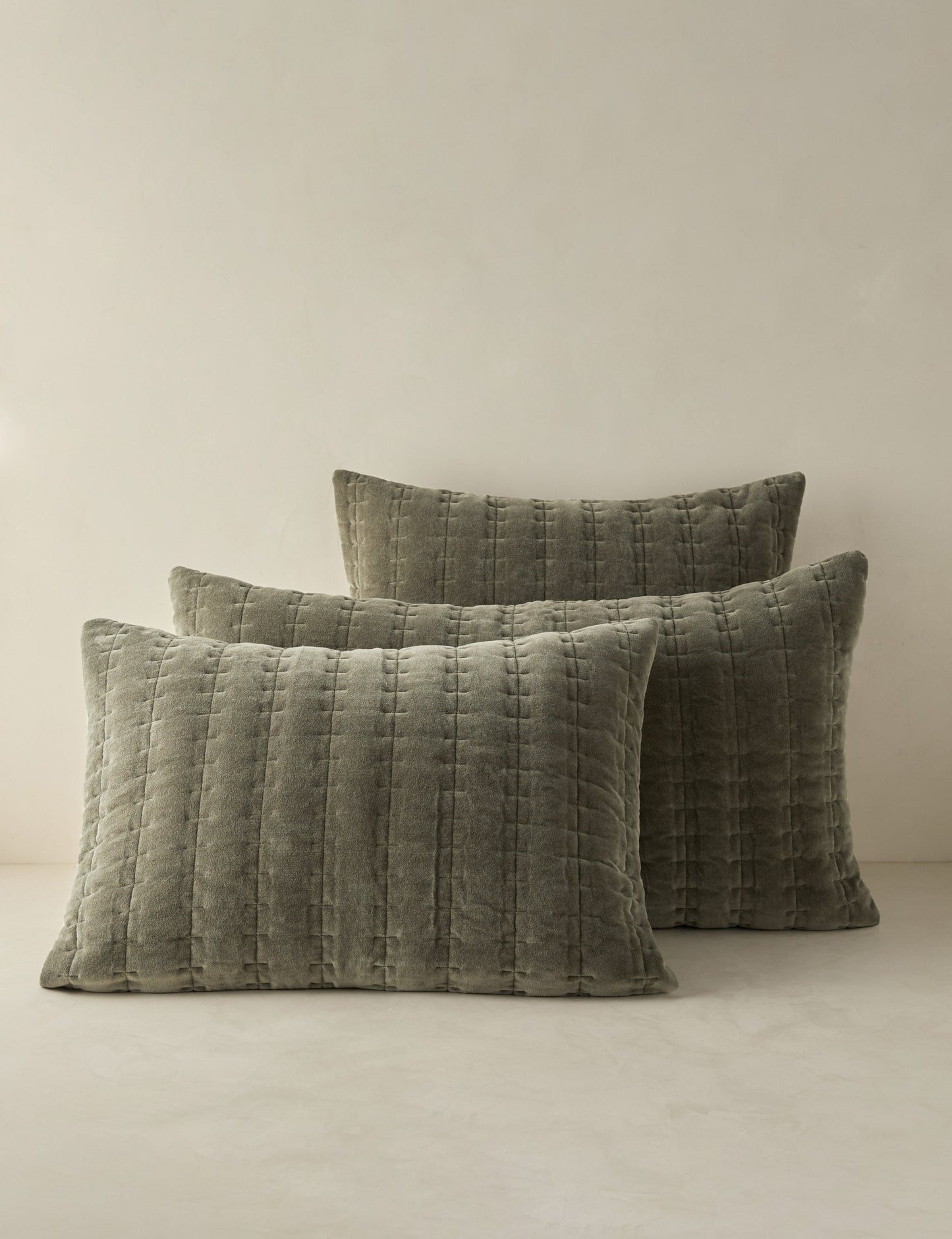 Taie d'oreiller matelassée en velours Anderson