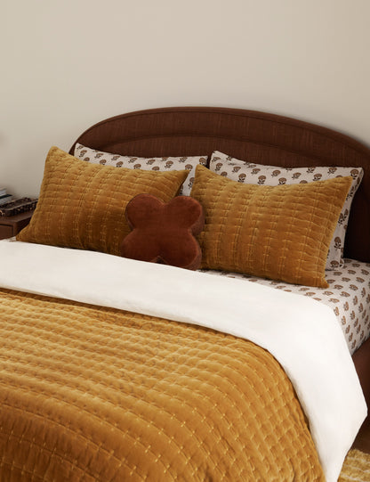 Taie d'oreiller matelassée en velours Anderson