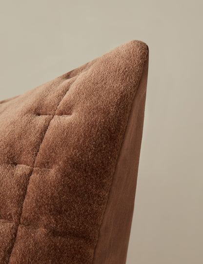 Taie d'oreiller matelassée en velours Anderson