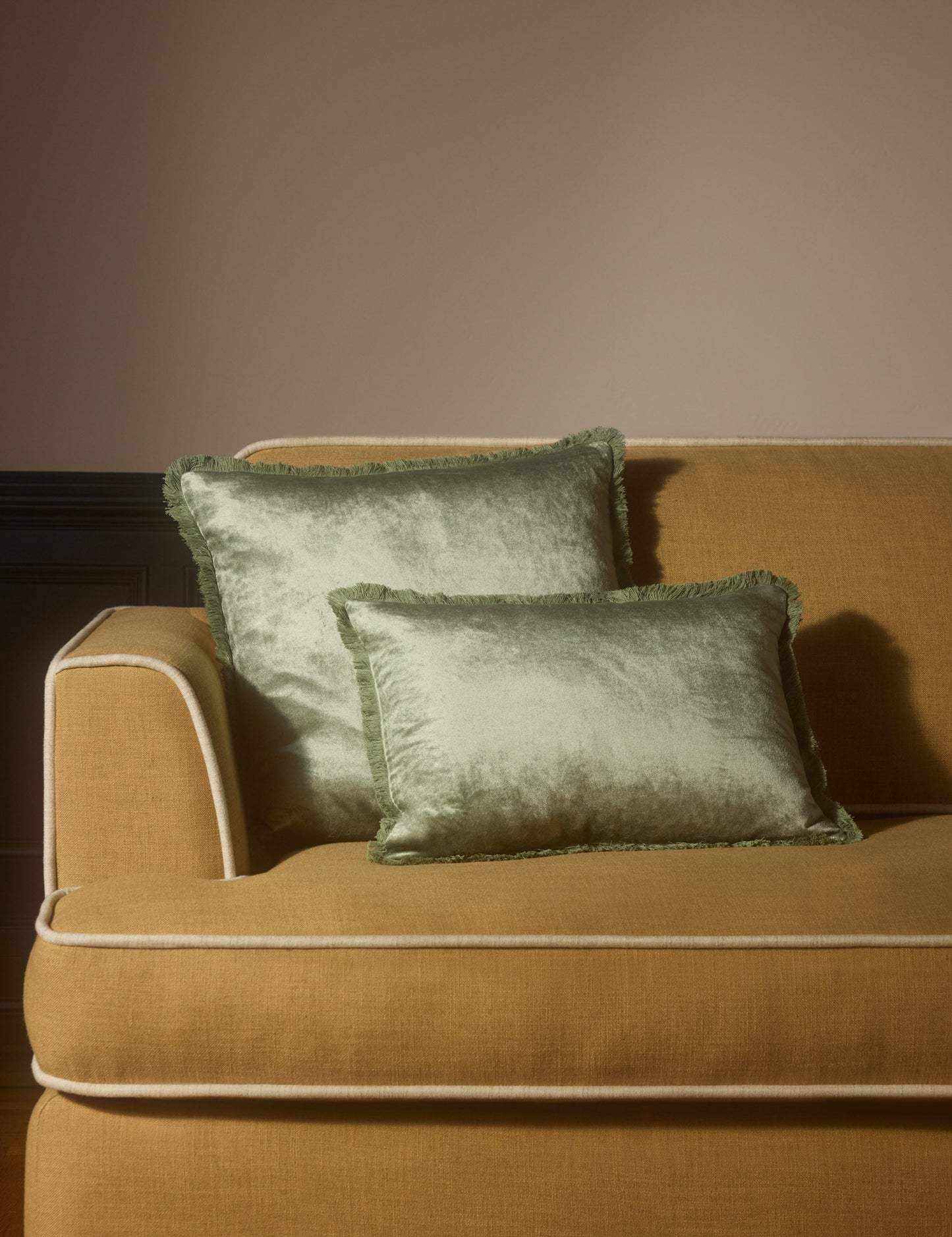 Coussin en velours Brandis