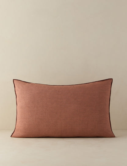 Oreiller en lin contrasté Carys