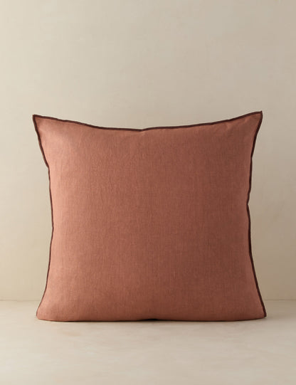 Oreiller en lin contrasté Carys