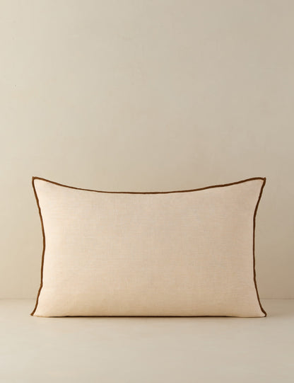 Oreiller en lin contrasté Carys