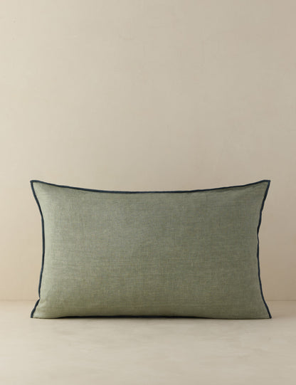 Oreiller en lin contrasté Carys