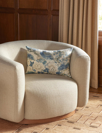 Coussin en lin imprimé Shenyang par Scalamandre