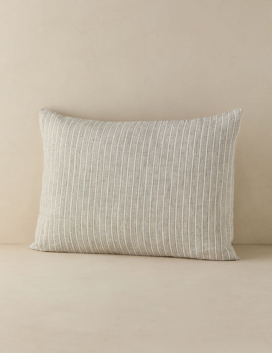 Taie d'oreiller Eadlin rayée en lin européen®