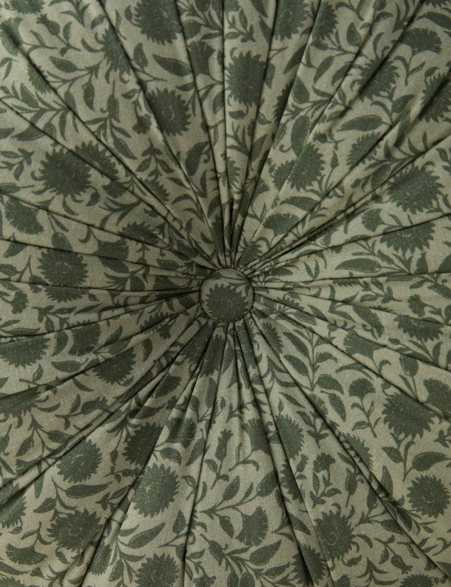 Coussin rond capitonné en lin et coton Fransen