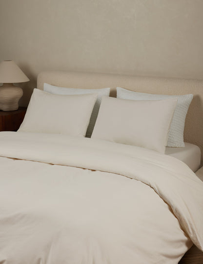 Taie d'oreiller Juna en percale lavée