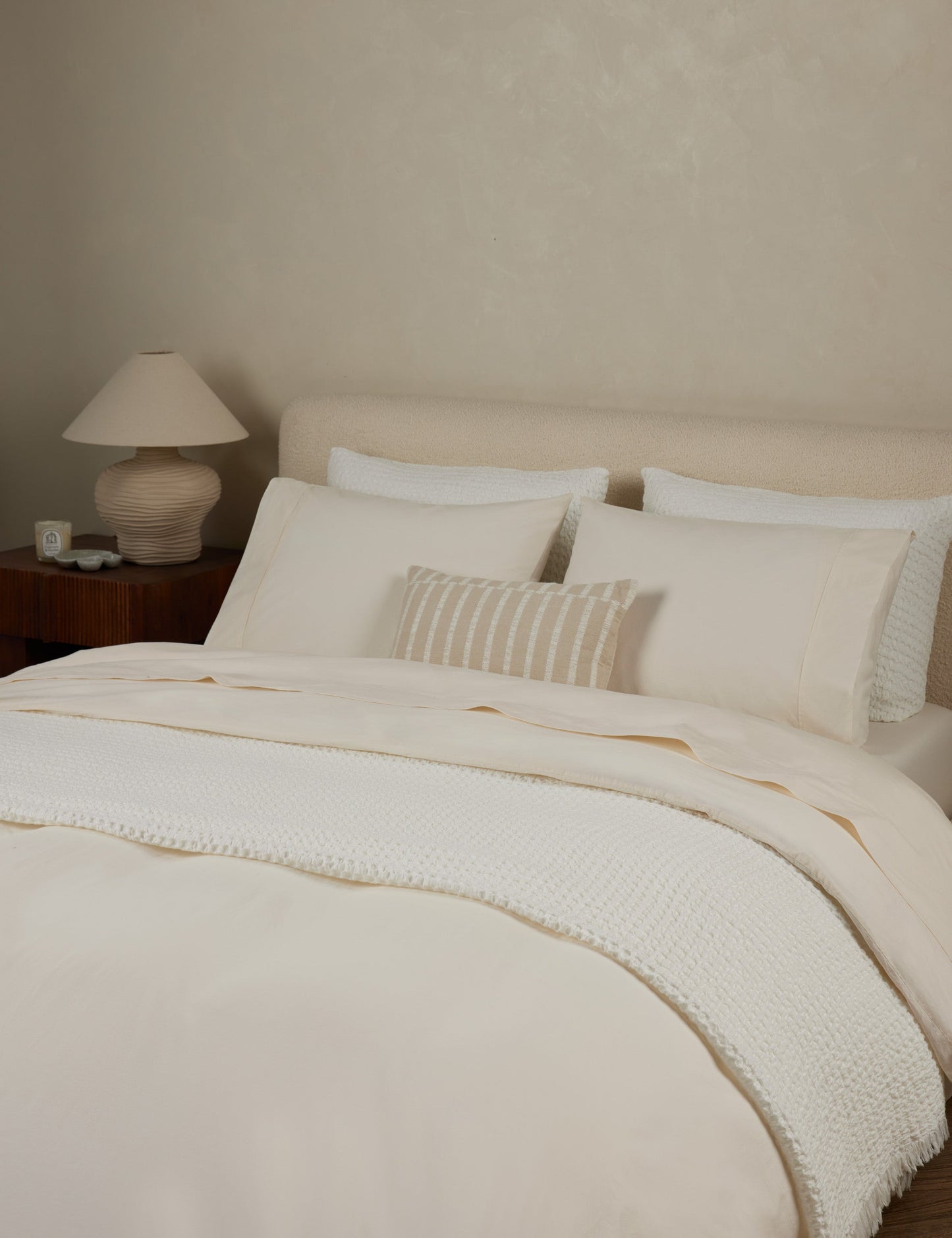 Taies d'oreiller Juna en percale lavée (lot de 2)