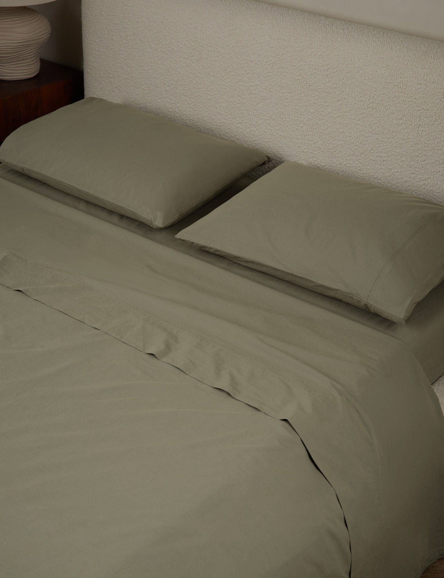 Taies d'oreiller Juna en percale lavée (lot de 2)