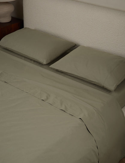 Taies d'oreiller Juna en percale lavée (lot de 2)