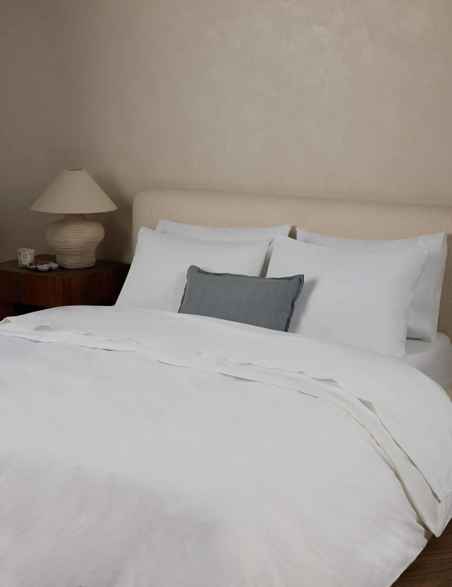 Taie d'oreiller Juna en percale lavée