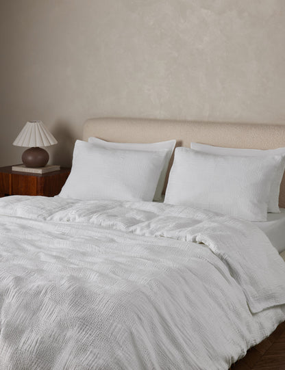 Housse de couette Kingsley en coton texturé