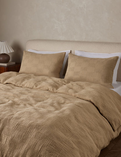 Taie d'oreiller Kingsley en coton texturé