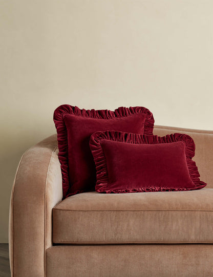 Oreiller en velours Mauree