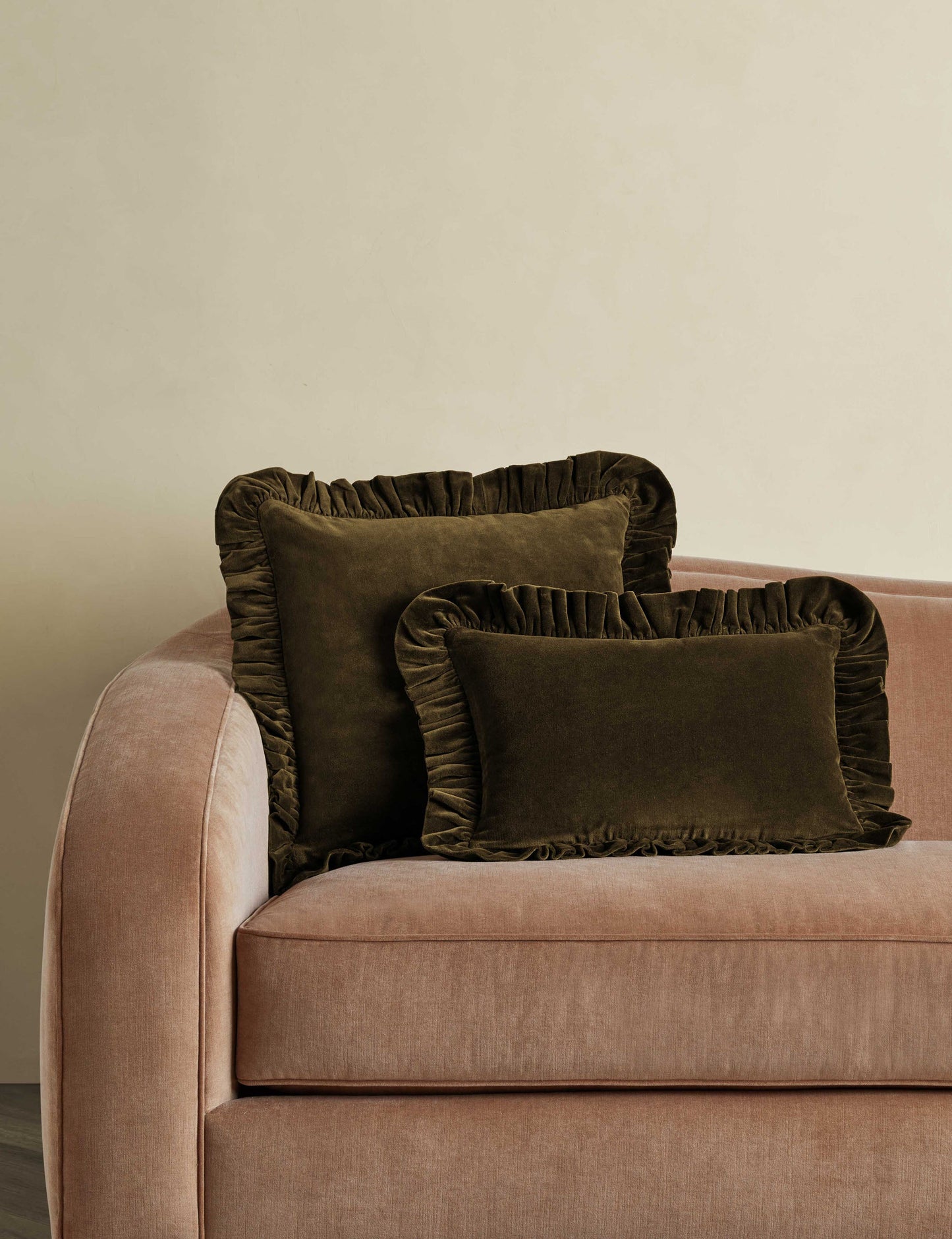 Oreiller en velours Mauree