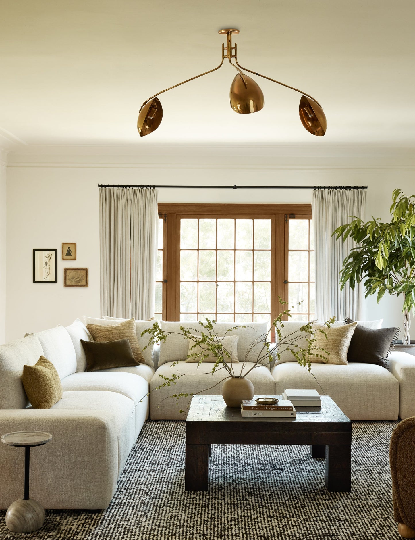 Oreiller en lin bouclé Manon