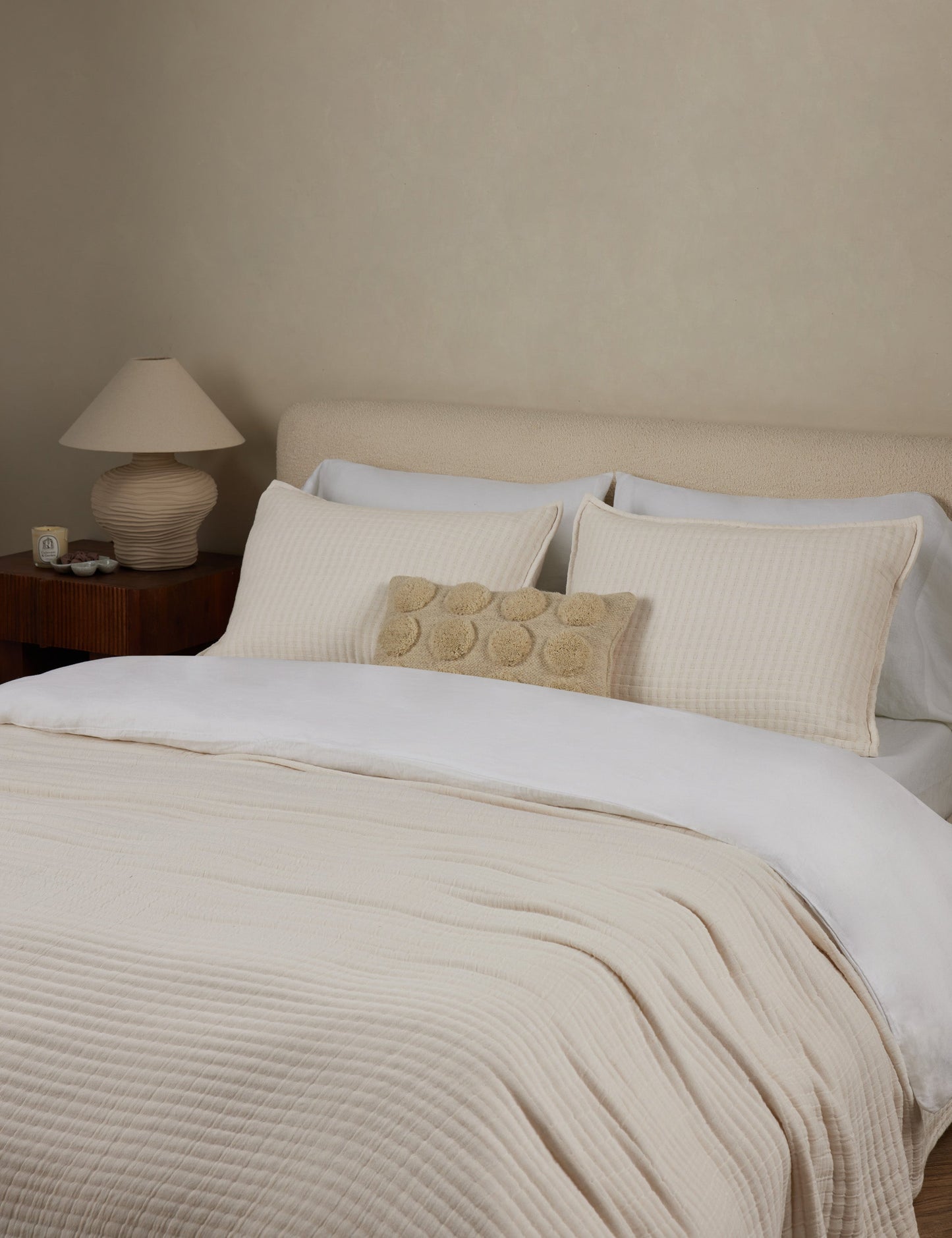 Taie d'oreiller matelassée en coton Somerset