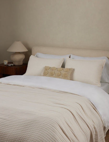 Taie d'oreiller matelassée en coton Somerset