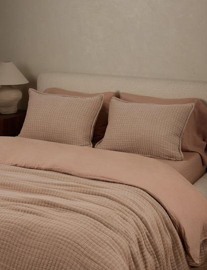 Taie d'oreiller matelassée en coton Somerset