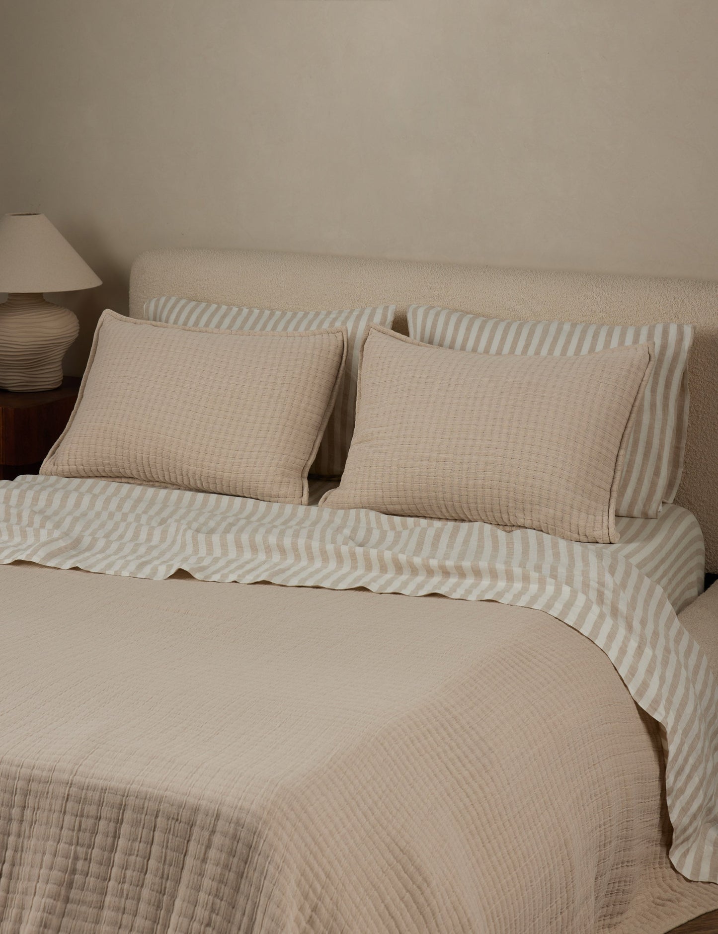 Taie d'oreiller matelassée en coton Somerset