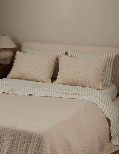 Taie d'oreiller matelassée en coton Somerset