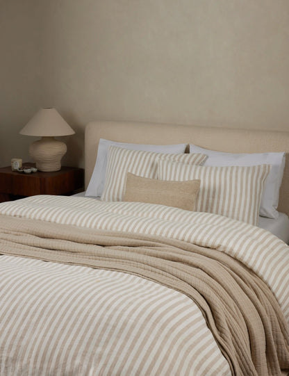 Housse de couette rayée Thayer en lin européen®