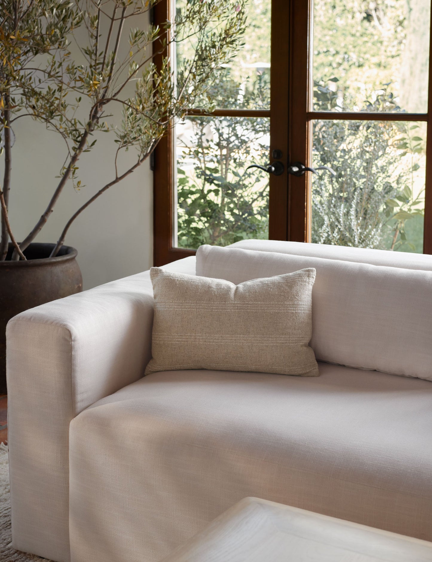 Oreiller en lin Finch