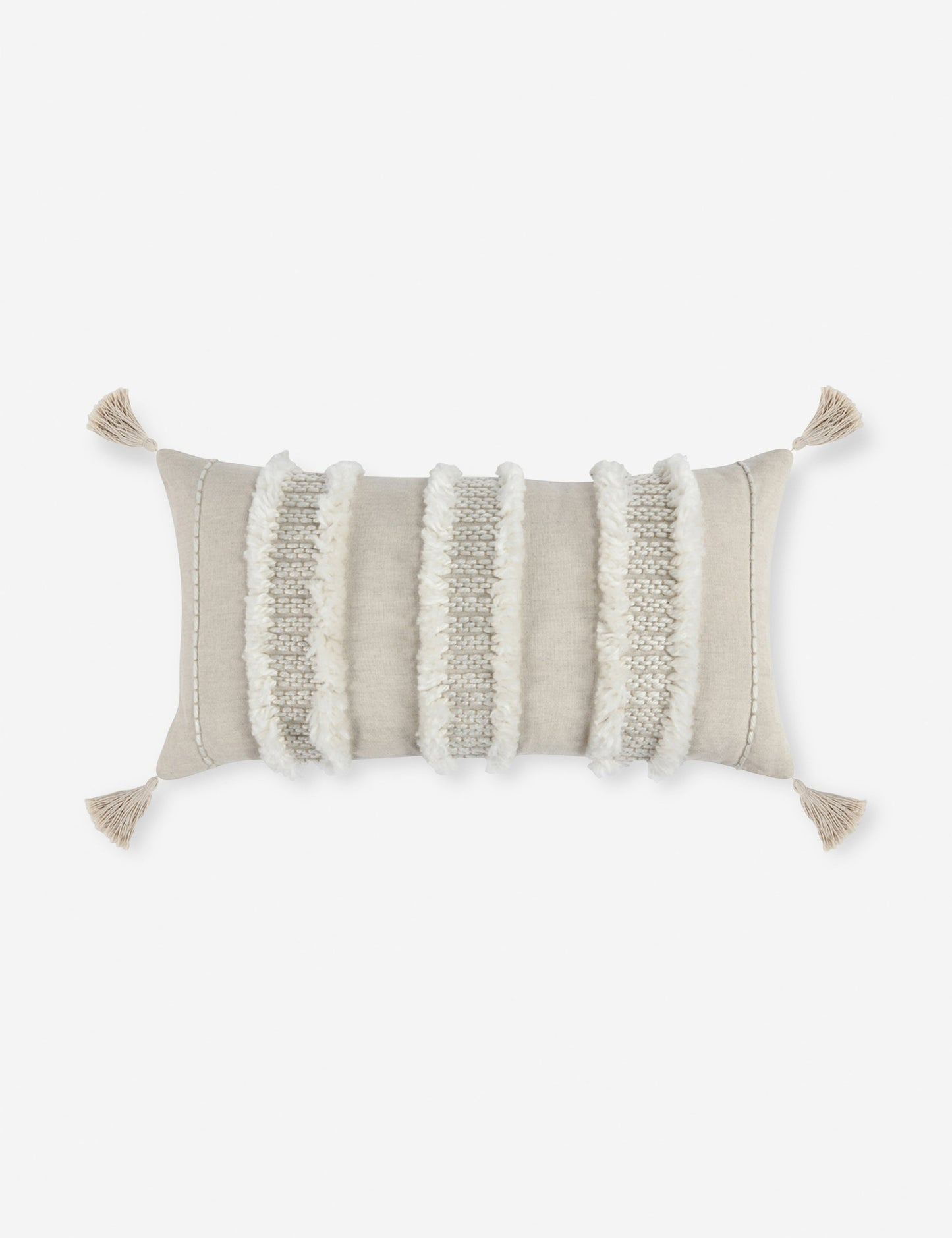 Coussin lombaire Bardo, 35,5 x 66 cm, ivoire