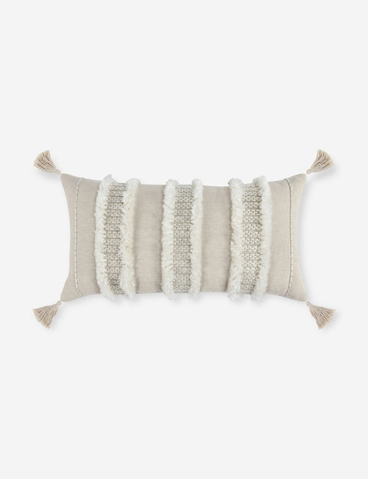 Coussin lombaire Bardo, 35,5 x 66 cm, ivoire