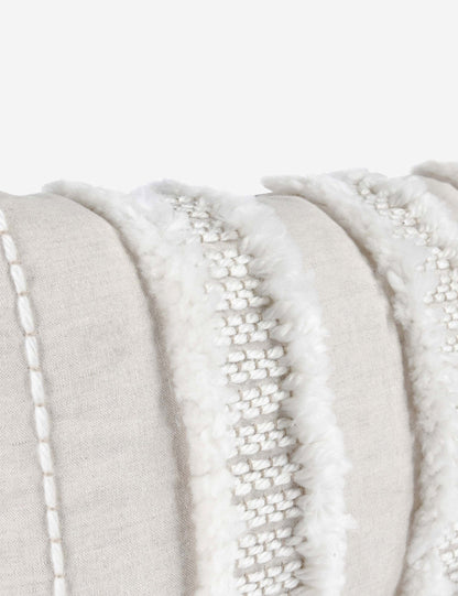 Coussin lombaire Bardo, 35,5 x 66 cm, ivoire