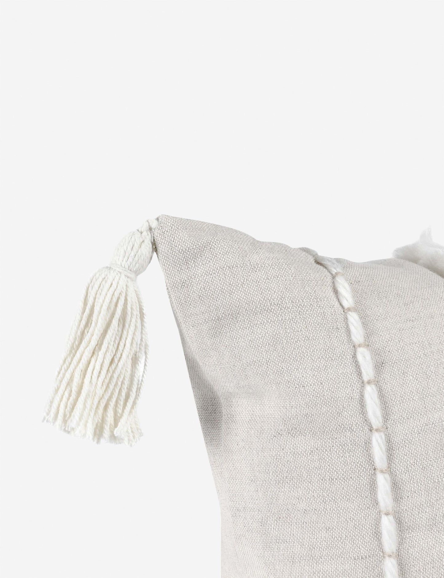 Coussin lombaire Bardo, 35,5 x 66 cm, ivoire